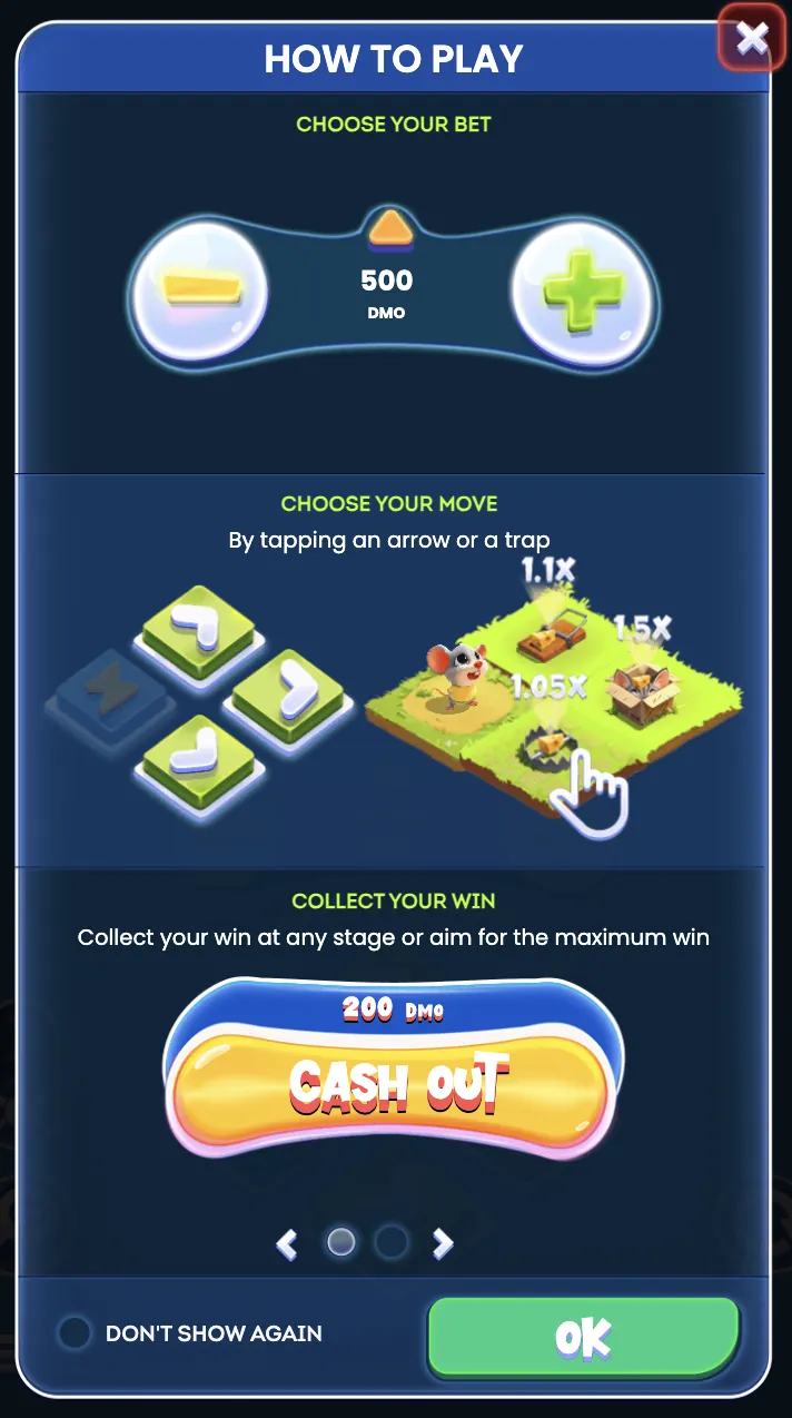Chees Road Game how-to-play tutorial screen showing the game interface and controls by SmartSoft Gaming